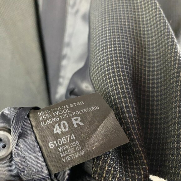 Haggar Blazer Men's 40R‎ Jacket Polyester Wool Adults 3 Buttons - Picture 7 of 9